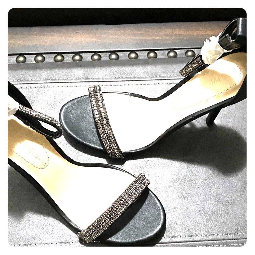 Black/Rhinestone Sandals